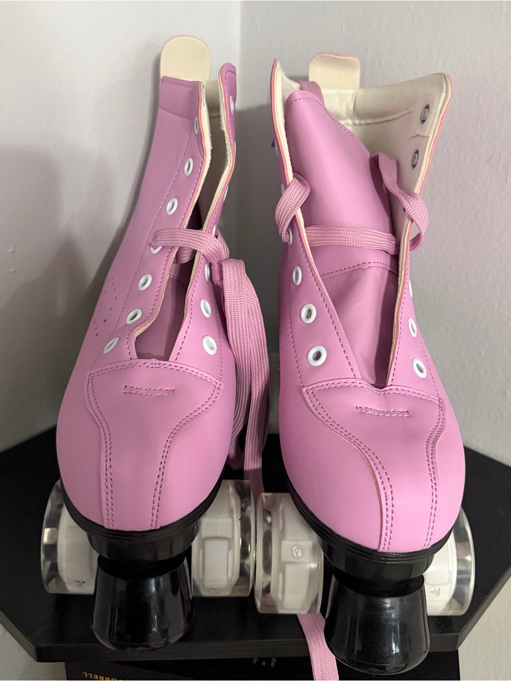 Women's Pink High-Top Roller Skate Boots